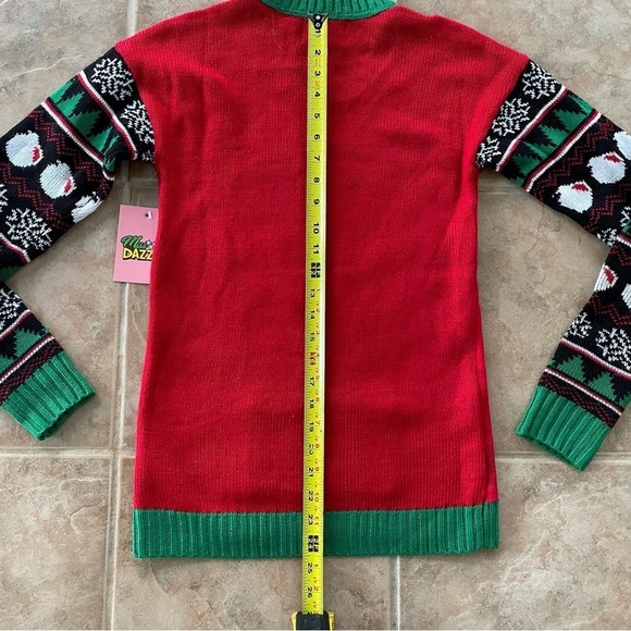 Miss Dazzle Ugly Sweater XS Two Hook and Latch Balls NWT - Picture 7 of 16